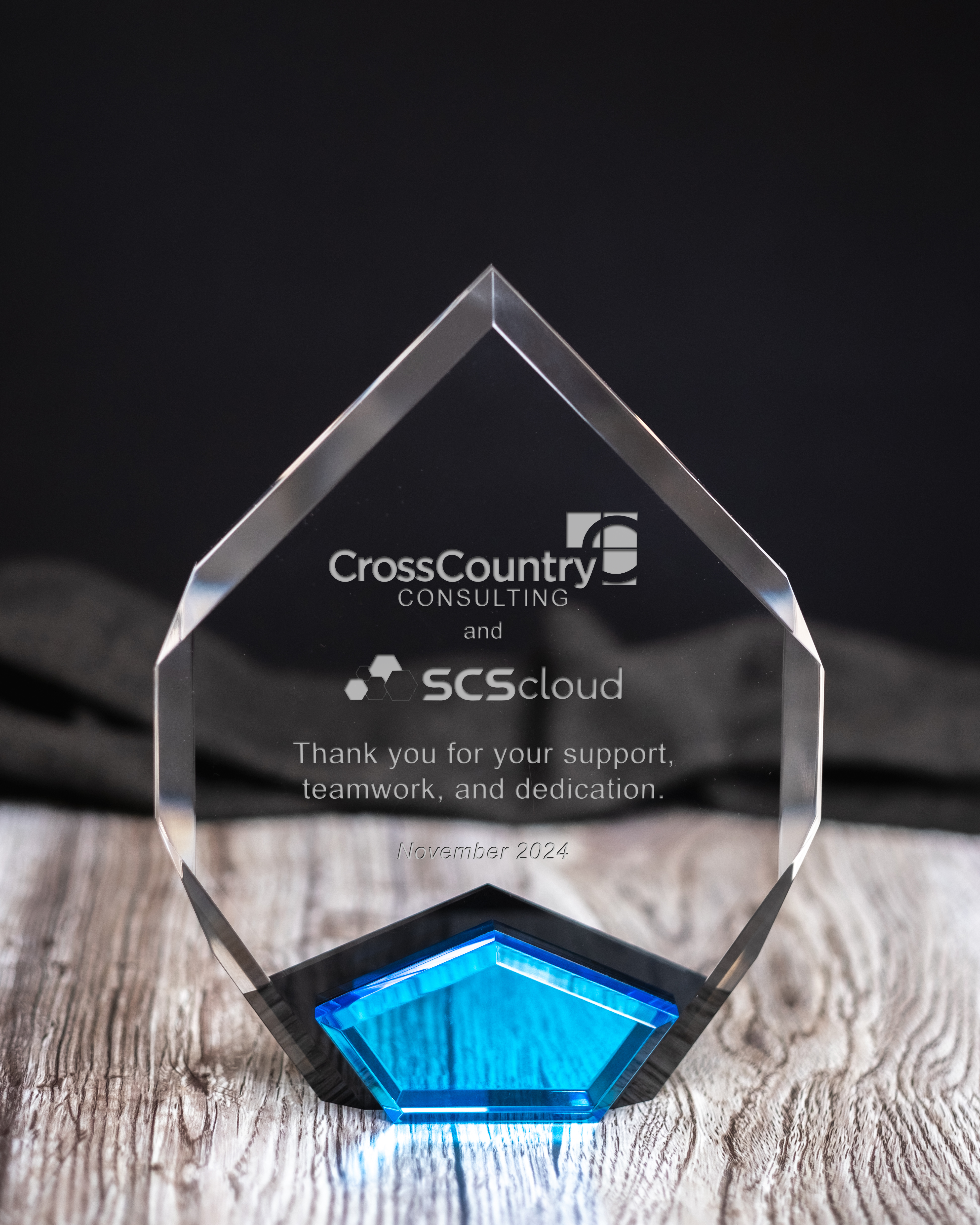 Blue Marquis Acrylic Award