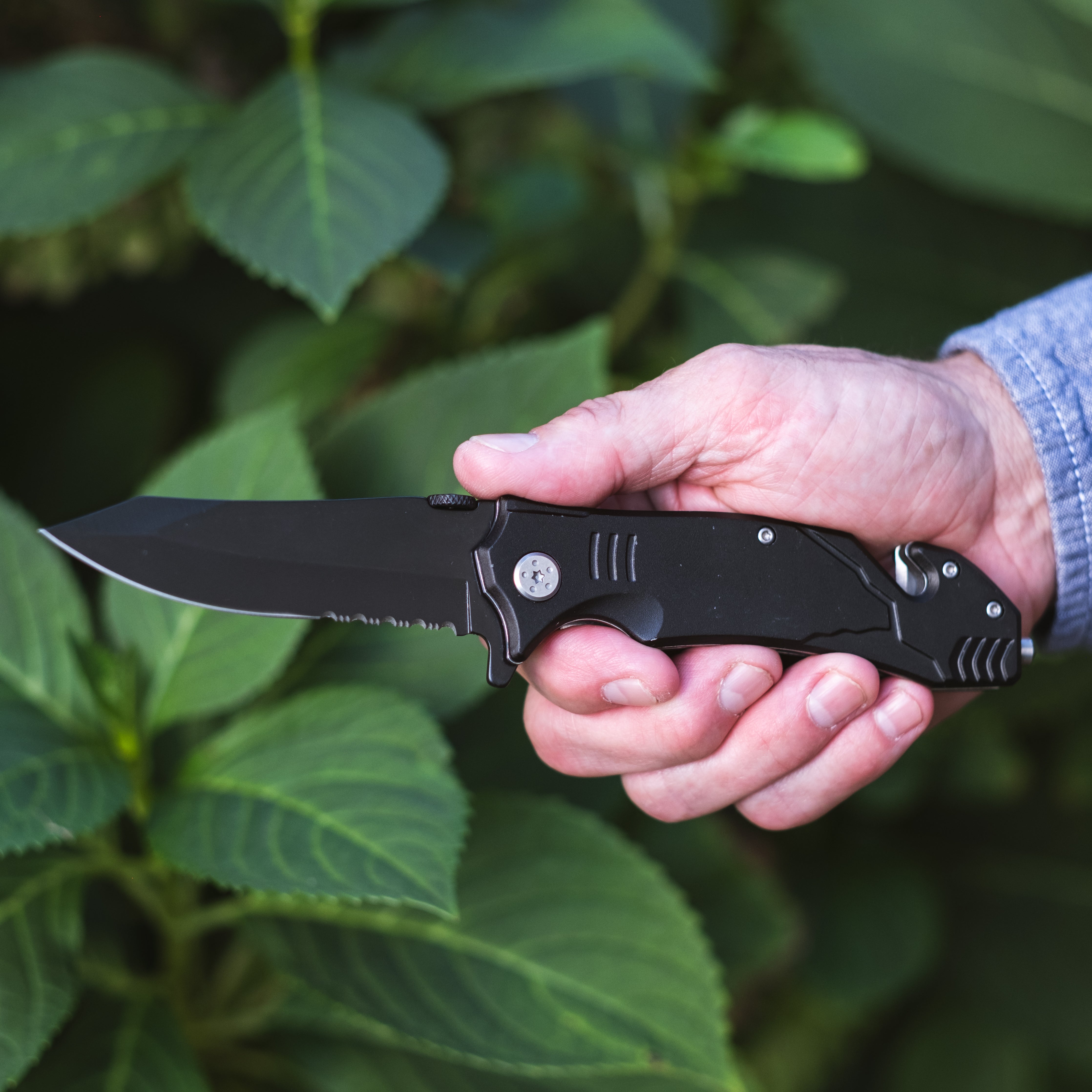 4.5” Black Rescue Knife