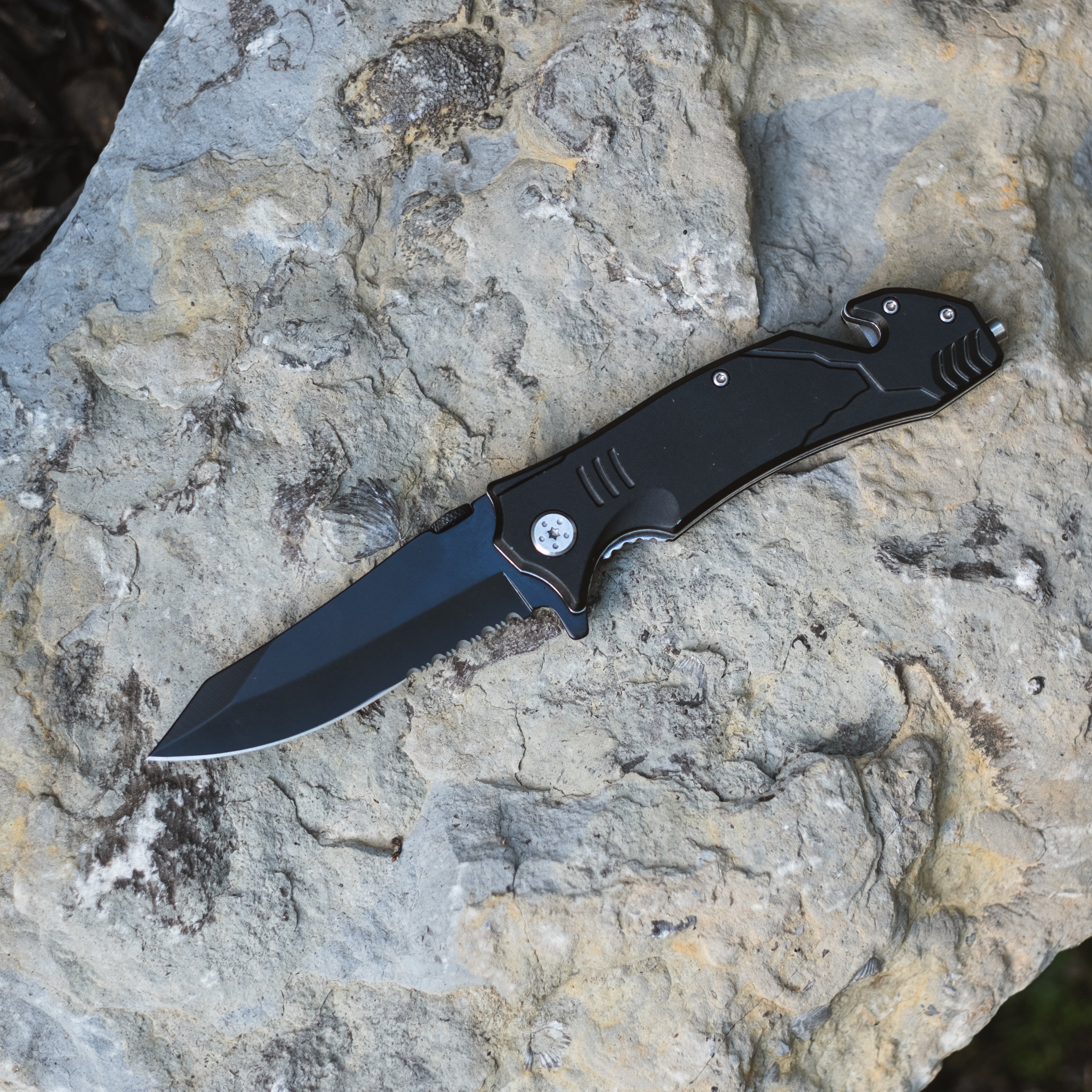 4.5” Black Rescue Knife